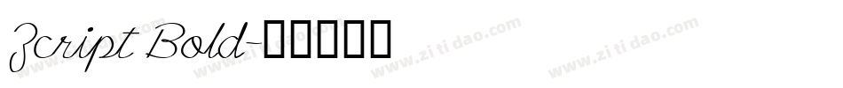 Zcript Bold字体转换